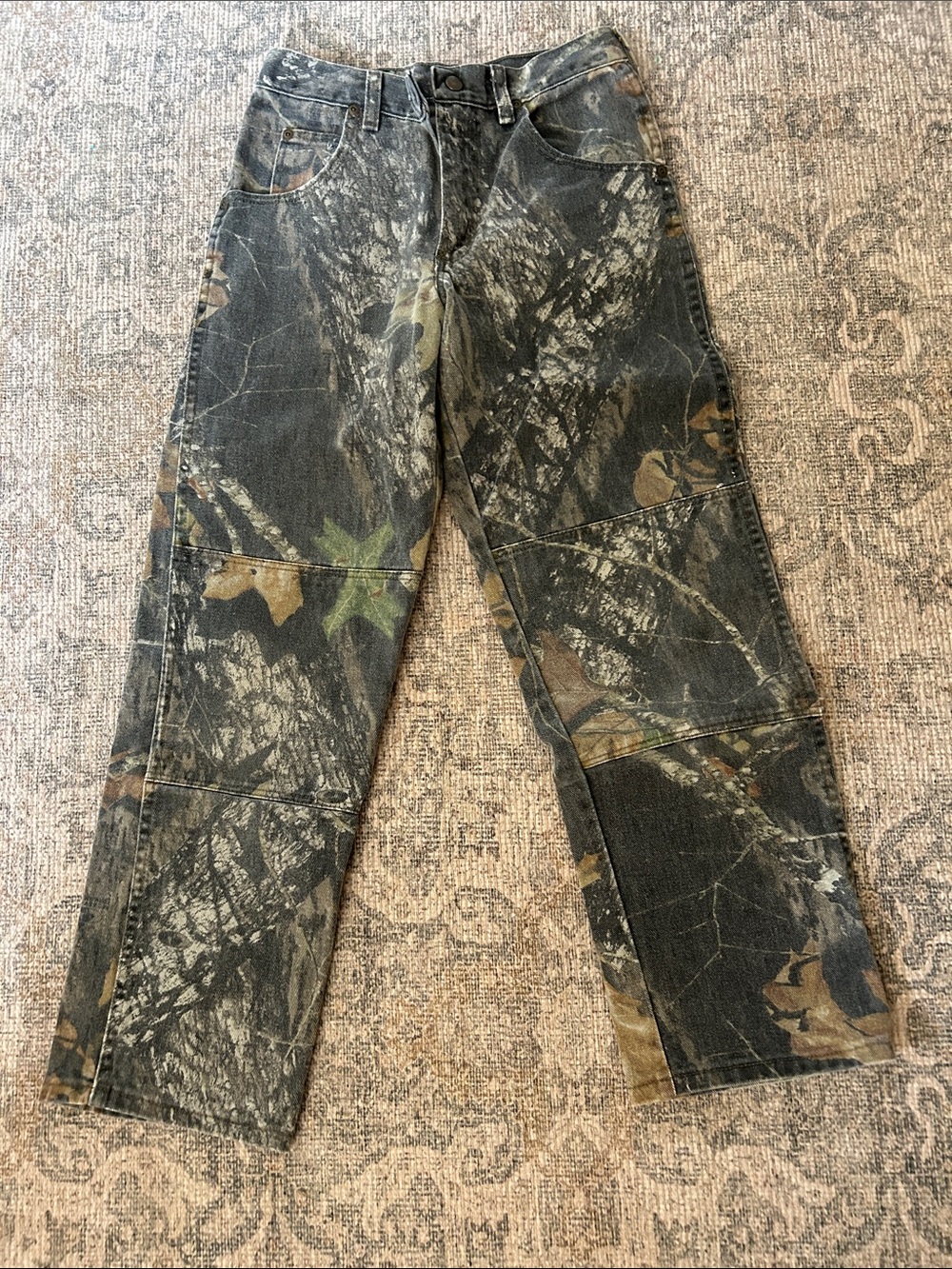 Wrangler Camo Print Carpenter Jeans - Black & Green